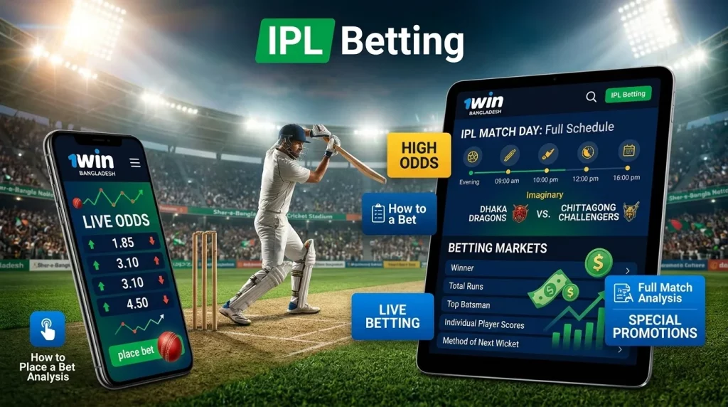 1Win Bangladesh: IPL Betting — Markets, Odds and How to Work a Full Match Day